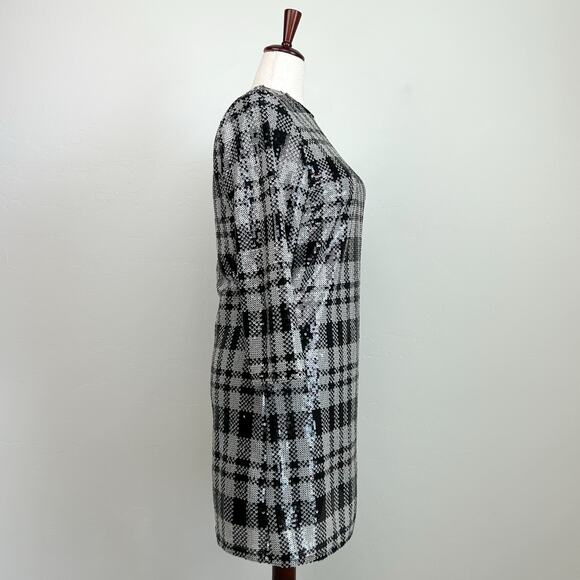 Draper James Plaid Sequin Crewneck Shift Dress NWT - Picture 9 of 11